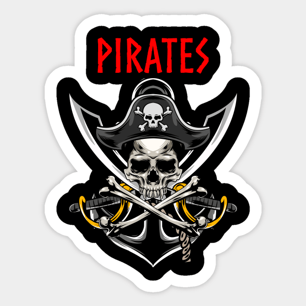 Skull Pirates x Sword Anchor Sticker by Harrisaputra